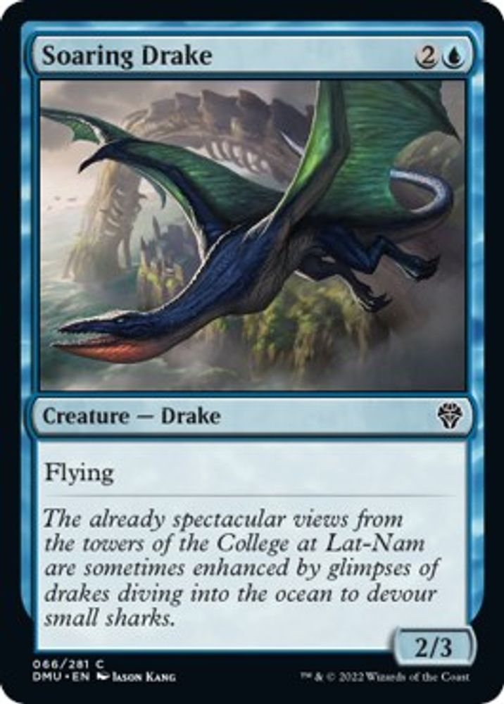 2022 Magic: The Gathering: Dominaria United (DMU) - Soaring Drake (#66, Common) (, Near Mint)
