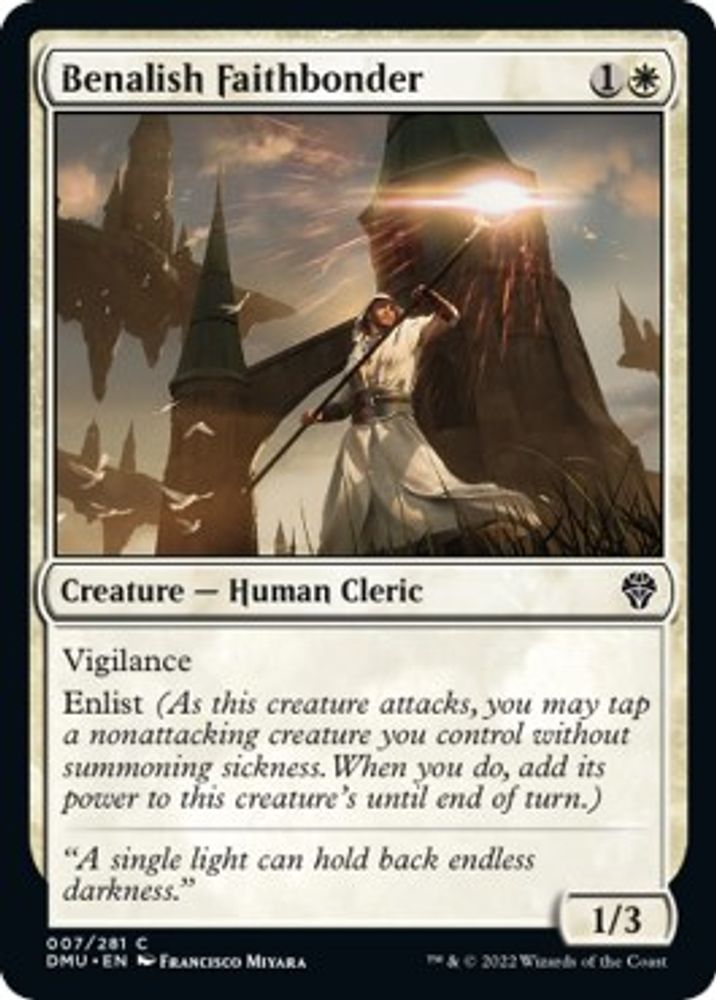2022 Magic: The Gathering: Dominaria United (DMU) - Benalish Faithbonder (#7, Common) (, Near Mint)