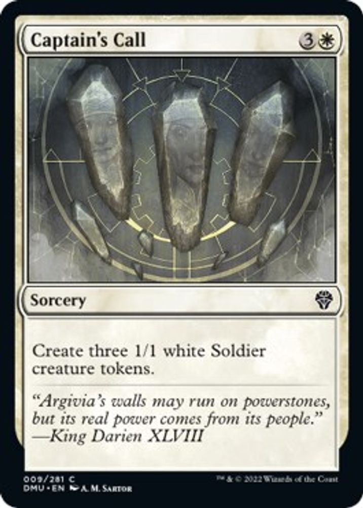 2022 Magic: The Gathering: Dominaria United (DMU) - Captains Call (#9, Common) (Foil, Near Mint)