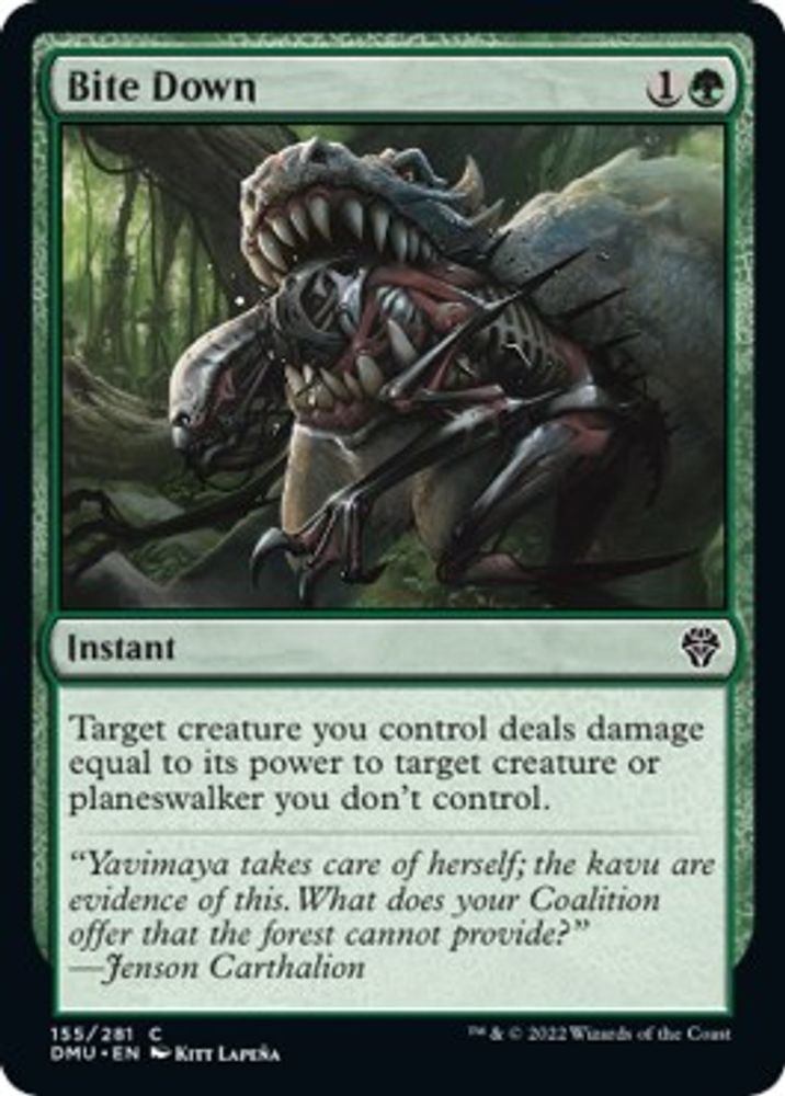 2022 Magic: The Gathering: Dominaria United (DMU) - Bite Down (#155, Common) (, Near Mint)