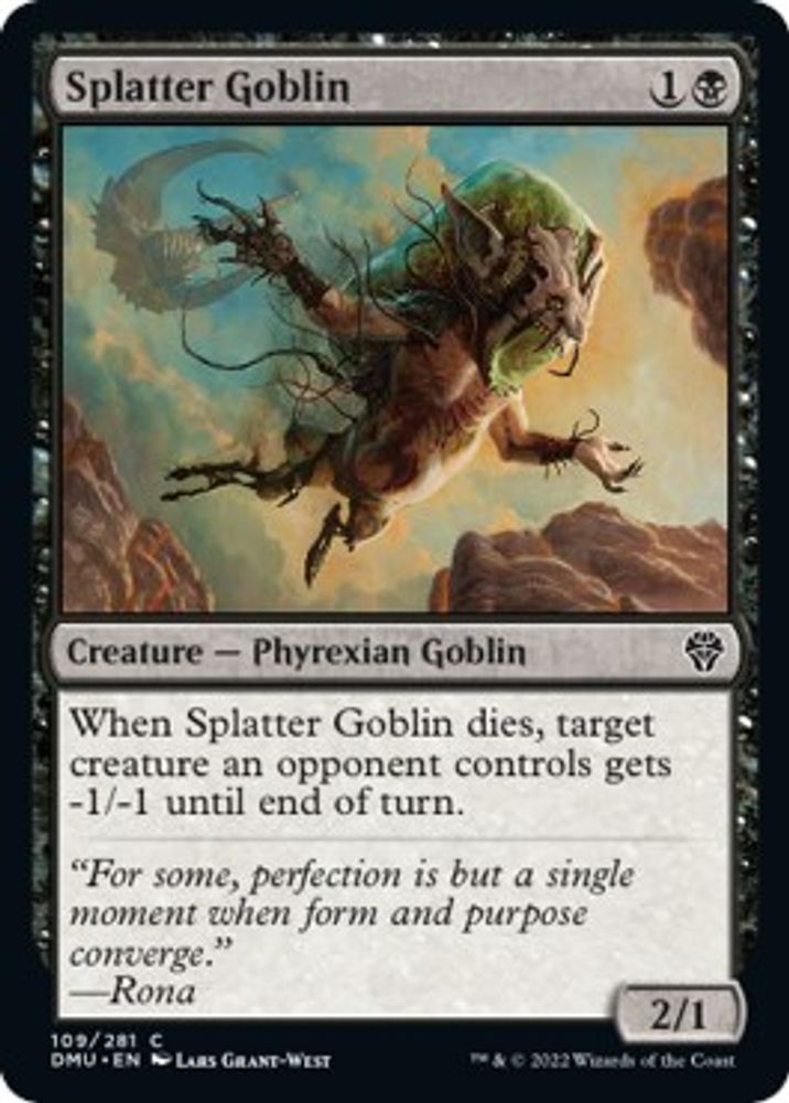 2022 Magic: The Gathering: Dominaria United (DMU) - Splatter Goblin (#109, Common) (, Near Mint)