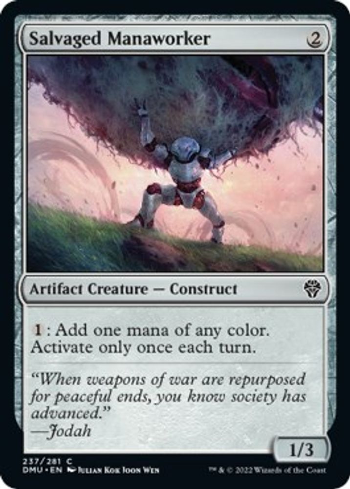 2022 Magic: The Gathering: Dominaria United (DMU) - Salvaged Manaworker (#237, Common) (, Near Mint)