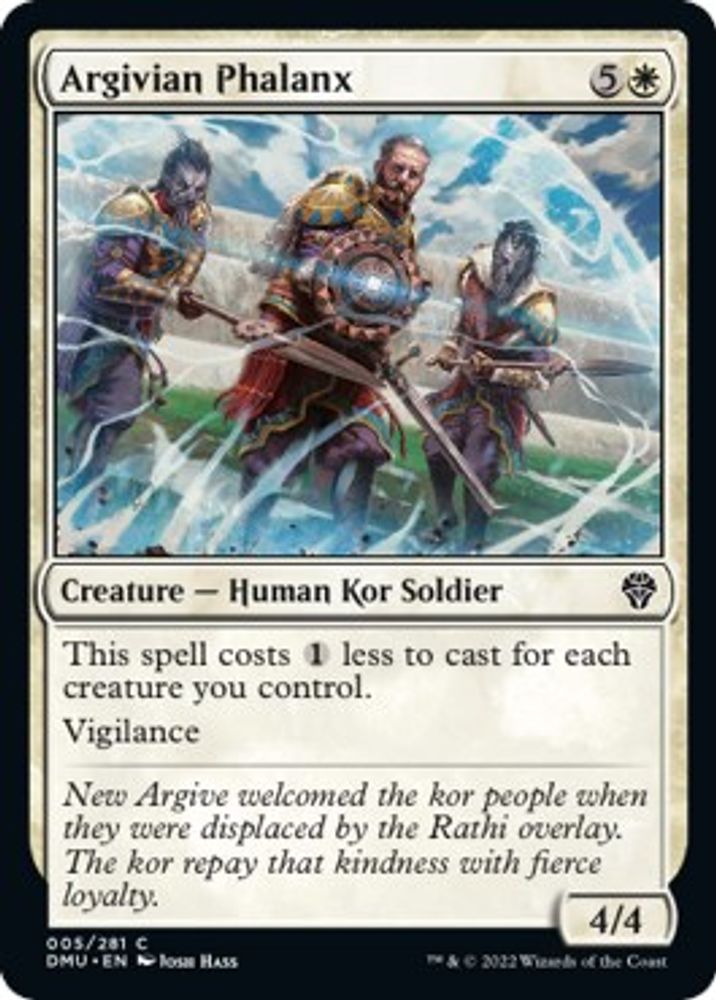 2022 Magic: The Gathering: Dominaria United (DMU) - Argivian Phalanx (#5, Common) (, Near Mint)