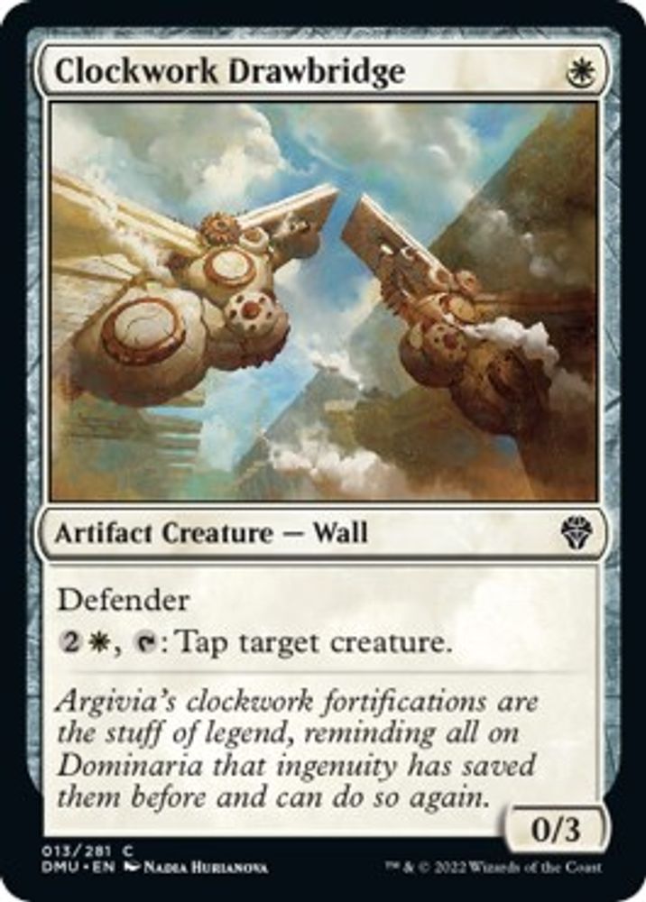 2022 Magic: The Gathering: Dominaria United (DMU) - Clockwork Drawbridge (#13, Common) (, Near Mint)
