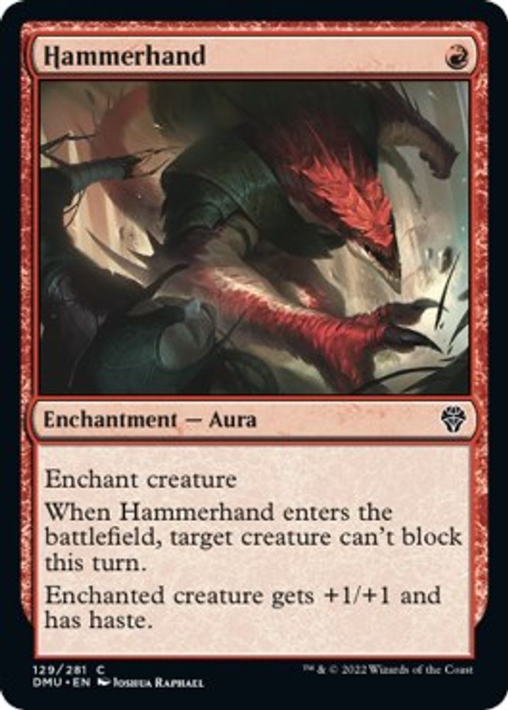 2022 Magic: The Gathering: Dominaria United (DMU) - Hammerhand (#129, Common) (, Near Mint)