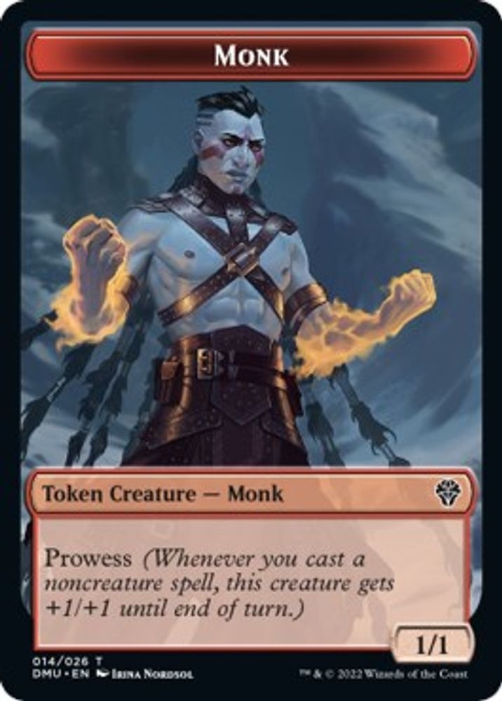 2022 Magic: The Gathering: Dominaria United (DMU) - Monk Token (#14, T) (, Near Mint)