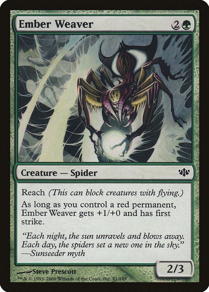 2009 Magic: The Gathering: Conflux (CON) - Ember Weaver (#81, Common) (, Near Mint)