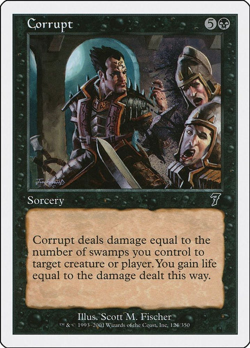 2001 Magic: The Gathering: 7th Edition (7ED) - Corrupt (#124★, Common) (, Near Mint)