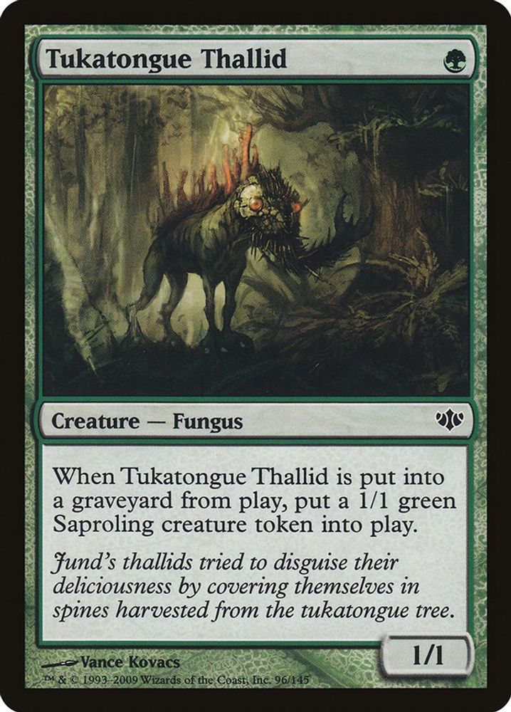 2009 Magic: The Gathering: Conflux (CON) - Tukatongue Thallid (#96, Common) (, Near Mint)