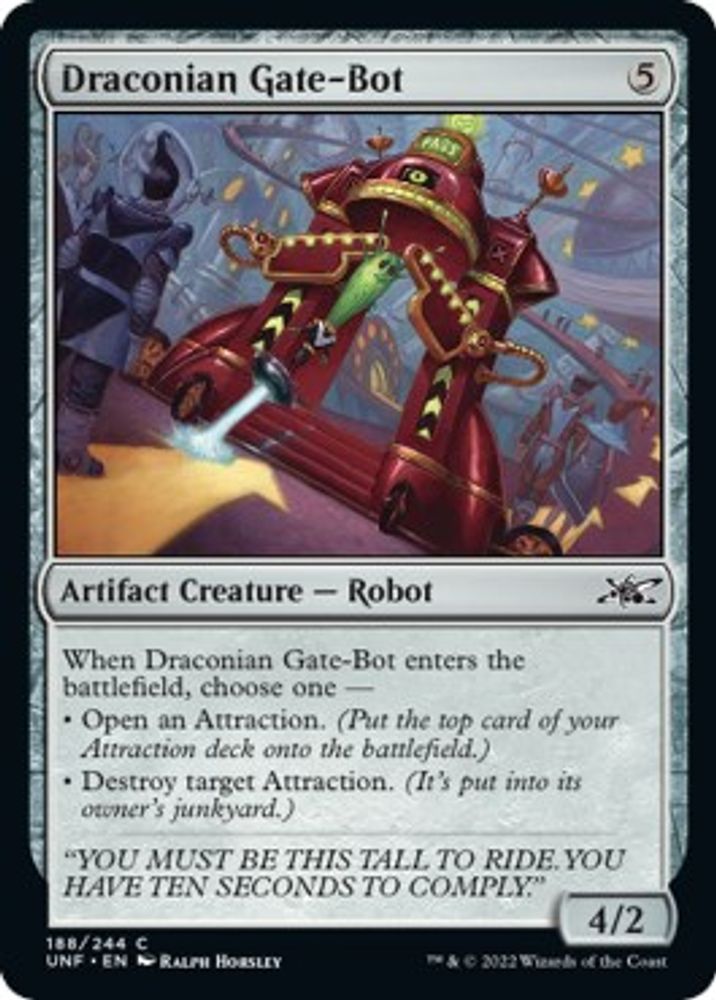 2022 Magic: The Gathering: Unfinity (UNF) - Draconian Gate Bot (#188, Common) (, Near Mint)