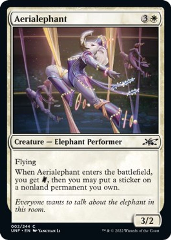 2022 Magic: The Gathering: Unfinity (UNF) - Aerialephant (#2, Common) (, Near Mint)