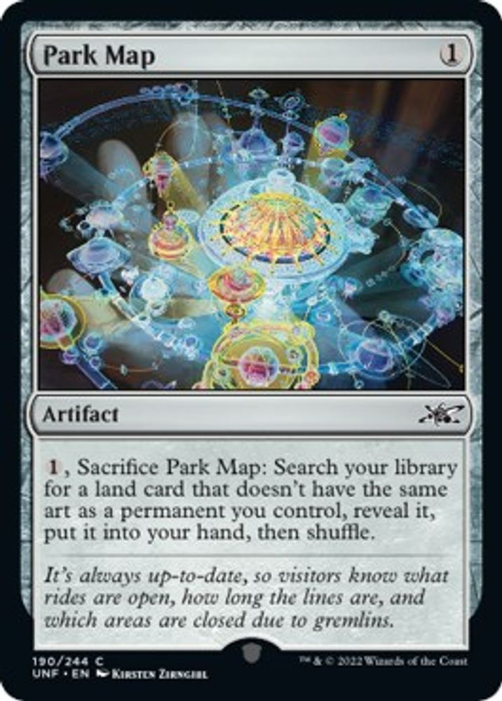 2022 Magic: The Gathering: Unfinity (UNF) - Park Map (#190, Common) (, Near Mint)