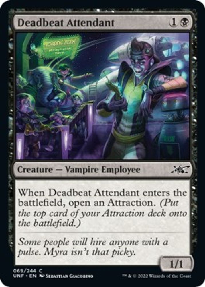 2022 Magic: The Gathering: Unfinity (UNF) - Deadbeat Attendant (#69, Common) (, Near Mint)