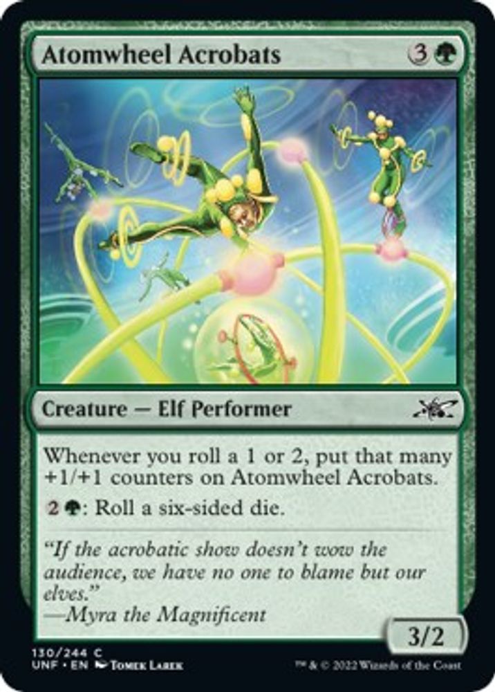 2022 Magic: The Gathering: Unfinity (UNF) - Atomwheel Acrobats (#130, Common) (, Near Mint)