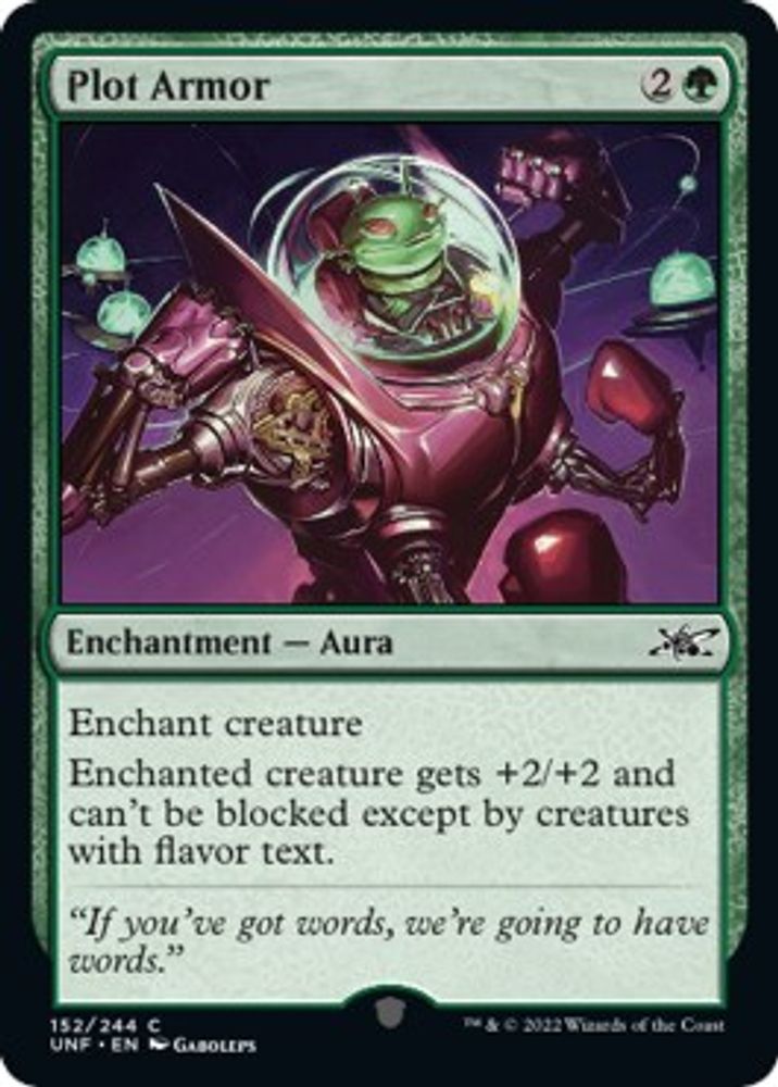 2022 Magic: The Gathering: Unfinity (UNF) - Plot Armor (#152, Common) (, Near Mint)