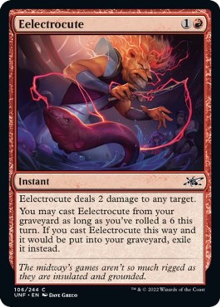 2022 Magic: The Gathering: Unfinity (UNF) - Eelectrocute (#106, Common) (, Near Mint)