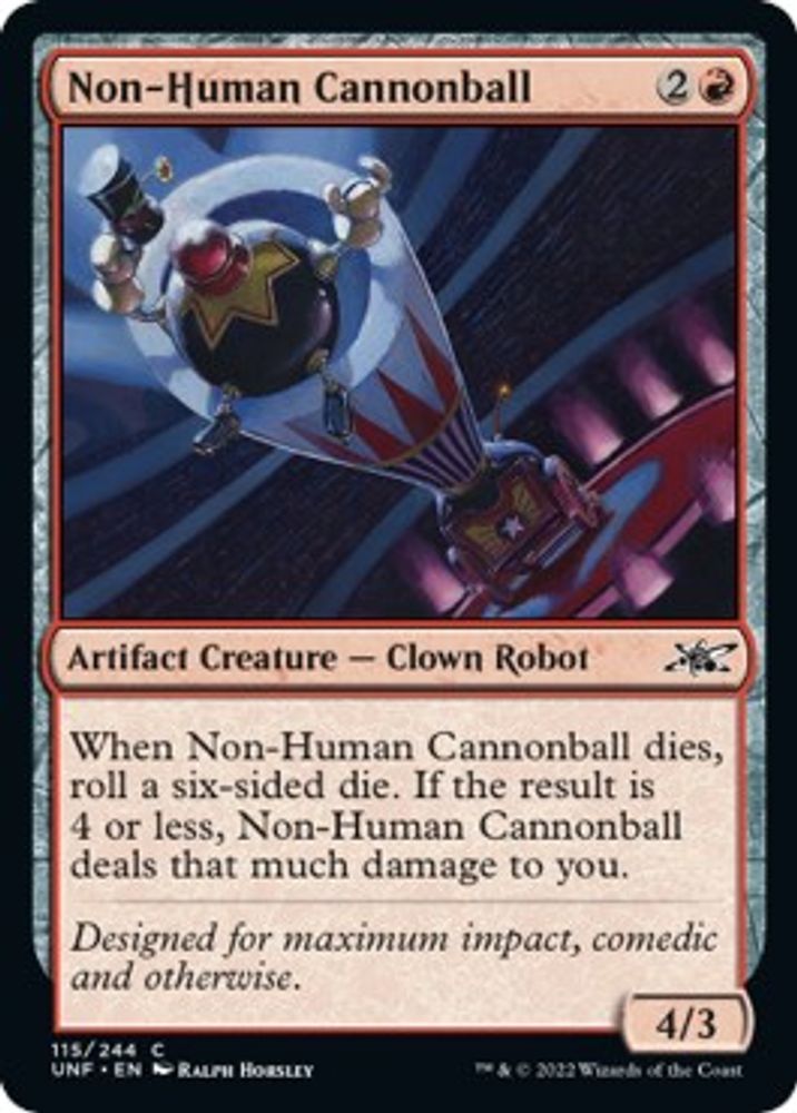 2022 Magic: The Gathering: Unfinity (UNF) - Non Human Cannonball (#115, Common) (, Near Mint)