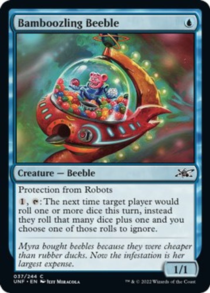 2022 Magic: The Gathering: Unfinity (UNF) - Bamboozling Beeble (#37, Common) (, Near Mint)