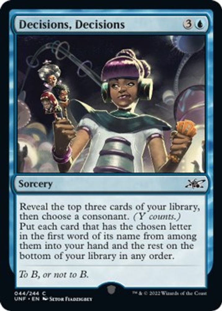 2022 Magic: The Gathering: Unfinity (UNF) - Decisions Decisions (#44, Common) (, Near Mint)