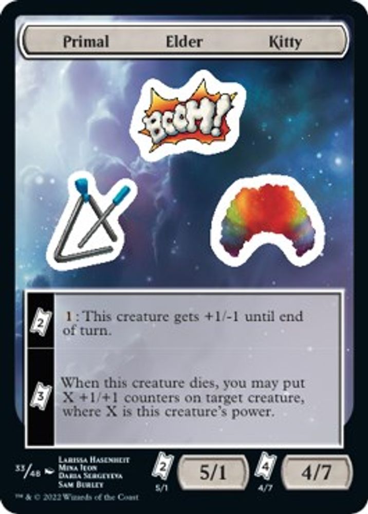 2022 Magic: The Gathering: Unfinity (UNF) - Primal Elder Kitty (#33, T) (, Near Mint)
