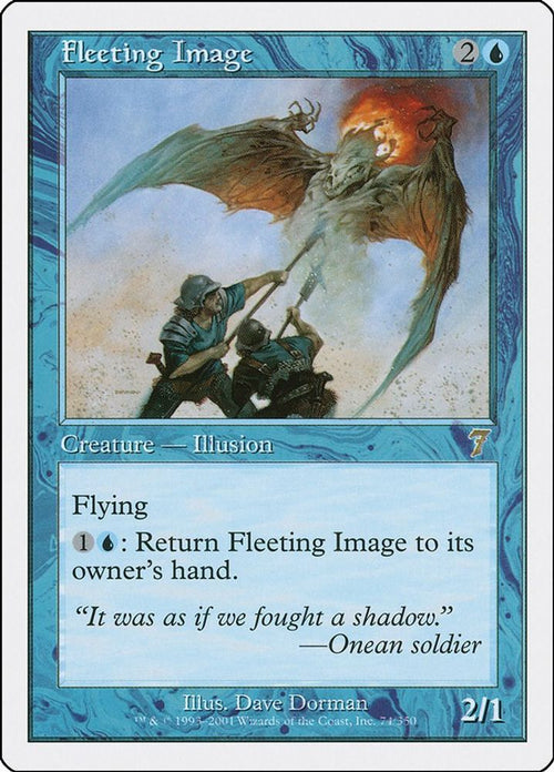 2001 Magic: The Gathering: 7th Edition (7ED) - Fleeting Image (#74★, Rare) (, Near Mint)