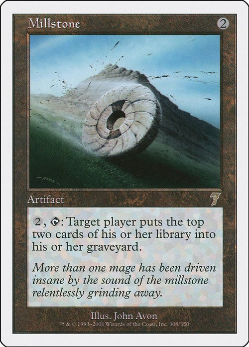 2001 Magic: The Gathering: 7th Edition (7ED) - Millstone (#308★, Rare) (, Near Mint)
