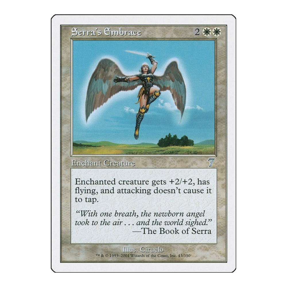 2001 Magic: The Gathering: 7th Edition (7ED) - Serras Embrace (#43, Uncommon) (, Near Mint)