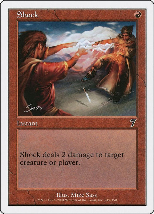 2001 Magic: The Gathering: 7th Edition (7ED) - Shock (#219★, Common) (, Near Mint)