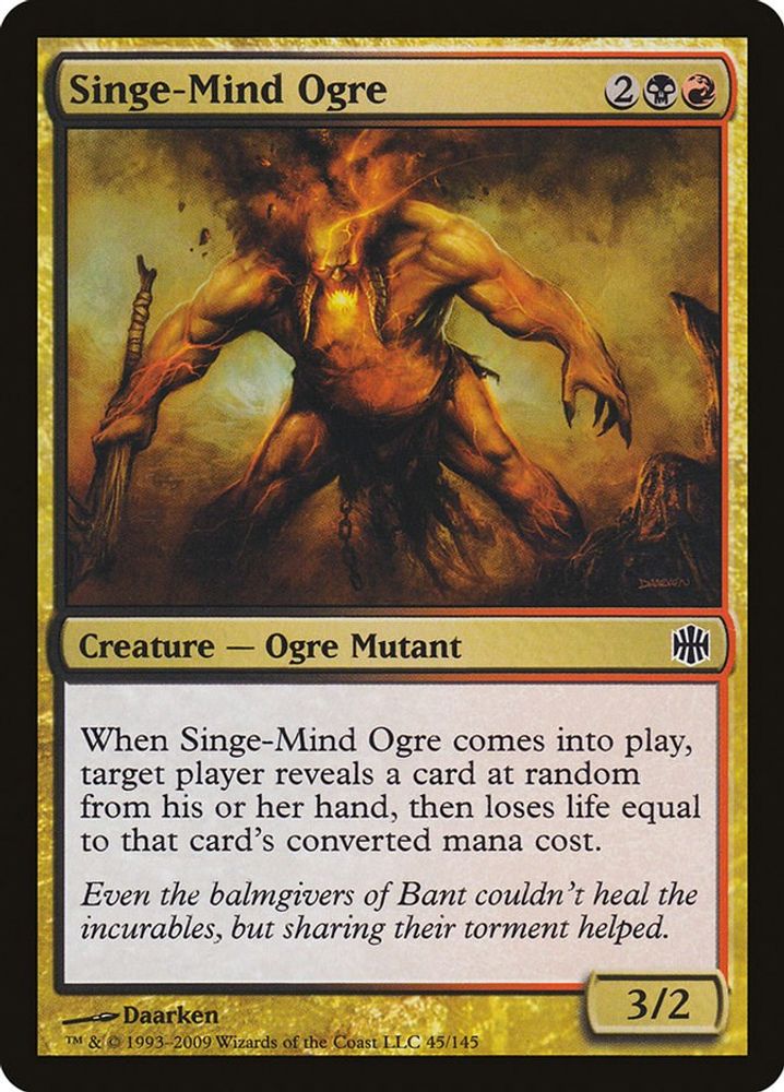 2009 Magic: The Gathering: Alara Reborn (ARB) - Singe Mind Ogre (#45, Common) (, Near Mint)
