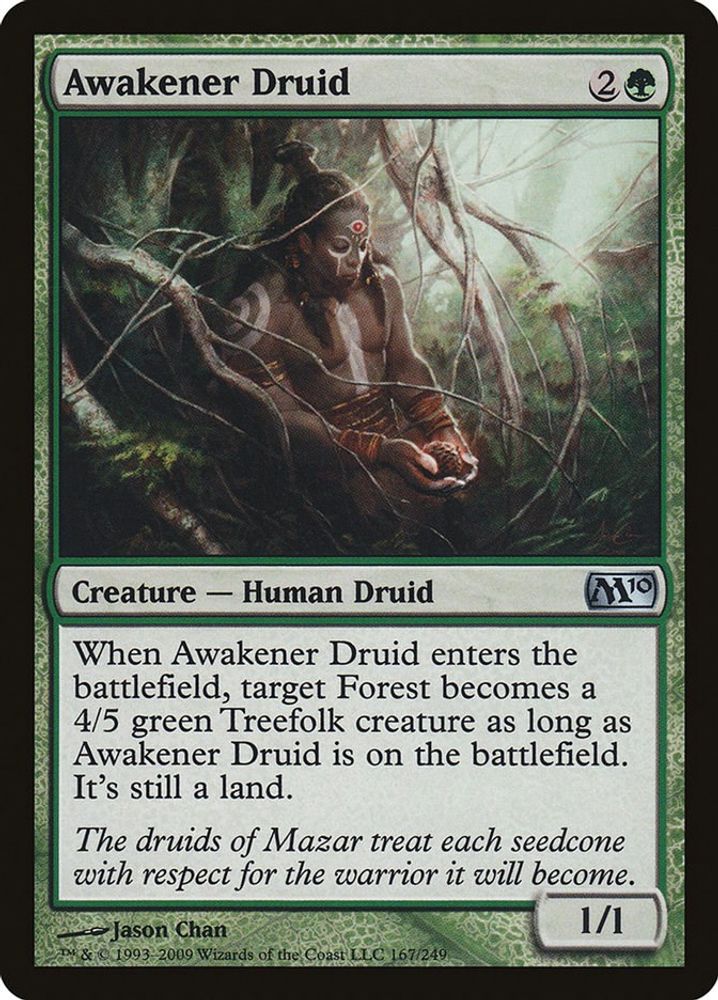 2009 Magic: The Gathering: Magic 2010 (M10) (M10) - Awakener Druid (#167, Uncommon) (, Near Mint)