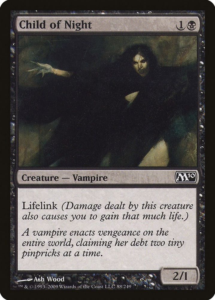2009 Magic: The Gathering: Magic 2010 (M10) (M10) - Child of Night (#88, Common) (, Near Mint)