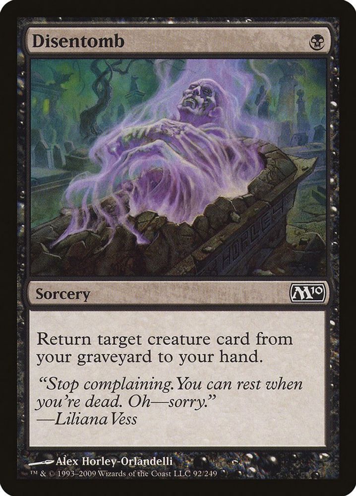2009 Magic: The Gathering: Magic 2010 (M10) (M10) - Disentomb (#92, Common) (, Near Mint)