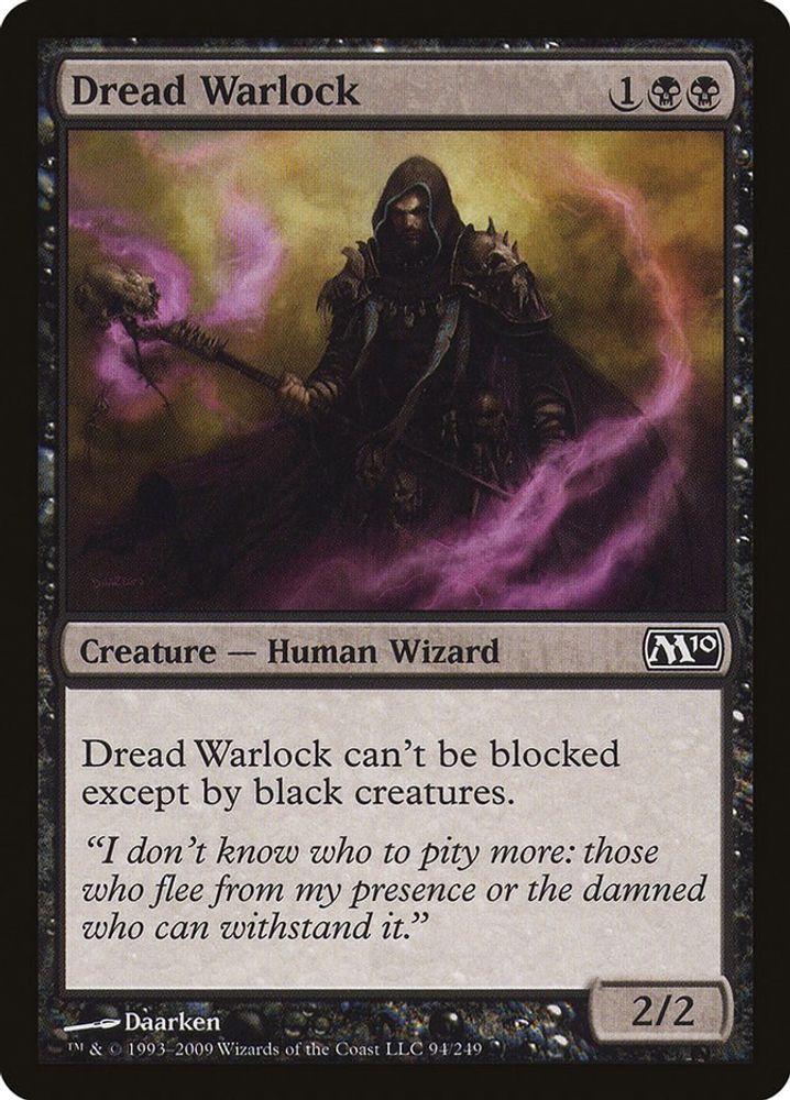 2009 Magic: The Gathering: Magic 2010 (M10) (M10) - Dread Warlock (#94, Common) (, Near Mint)