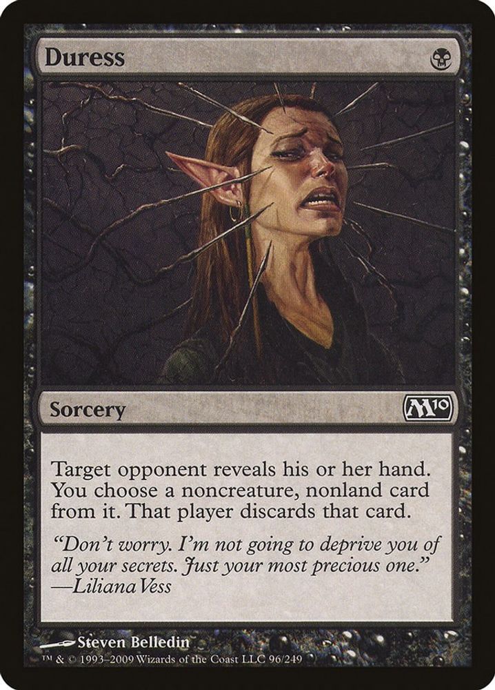 2009 Magic: The Gathering: Magic 2010 (M10) (M10) - Duress (#96, Common) (, Near Mint)