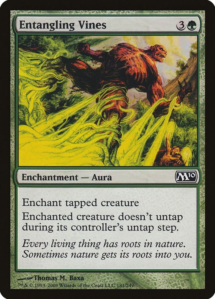2009 Magic: The Gathering: Magic 2010 (M10) (M10) - Entangling Vines (#181, Common) (, Near Mint)
