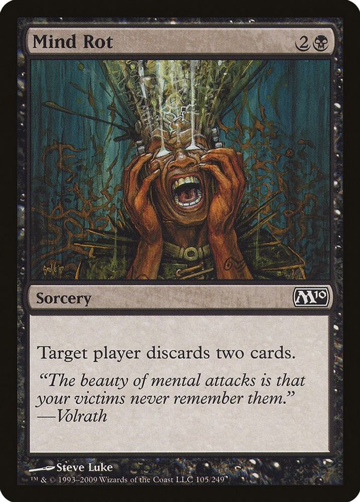 2009 Magic: The Gathering: Magic 2010 (M10) (M10) - Mind Rot (#105, Common) (, Near Mint)