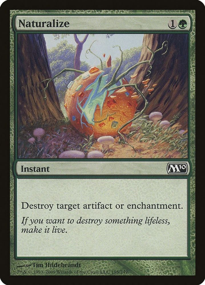 2009 Magic: The Gathering: Magic 2010 (M10) (M10) - Naturalize (#195, Common) (, Near Mint)