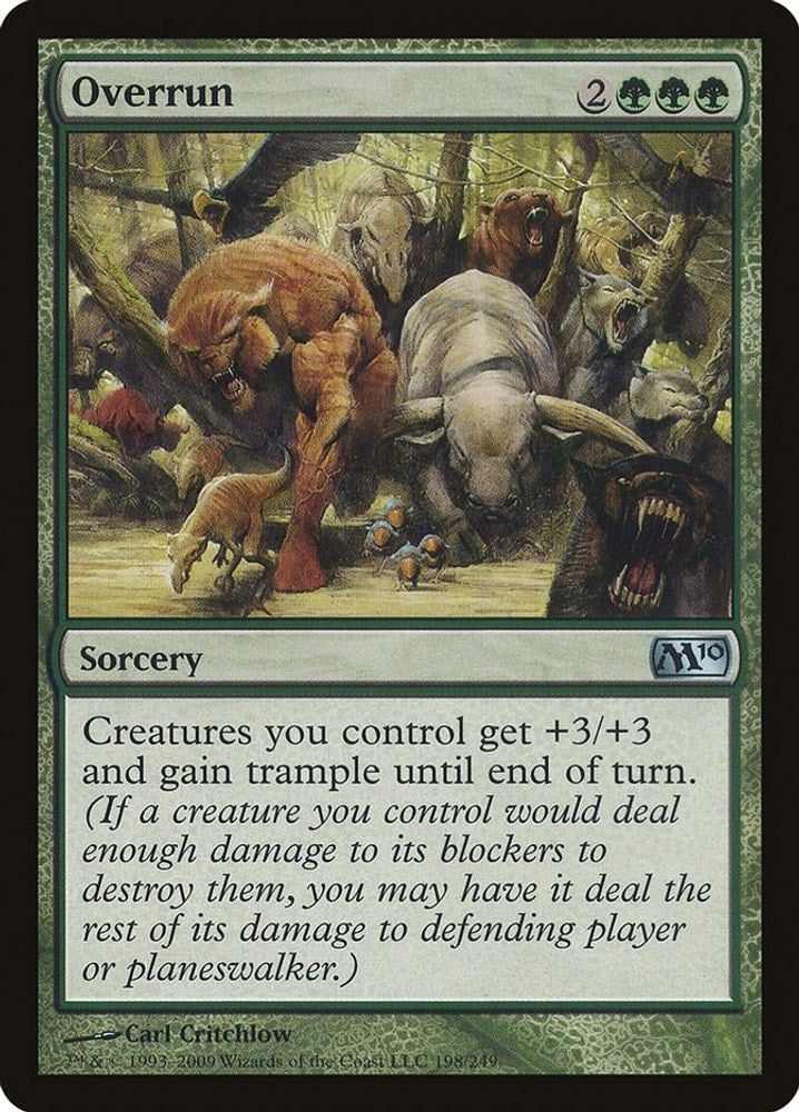 2009 Magic: The Gathering: Magic 2010 (M10) (M10) - Overrun (#198, Uncommon) (, Near Mint)