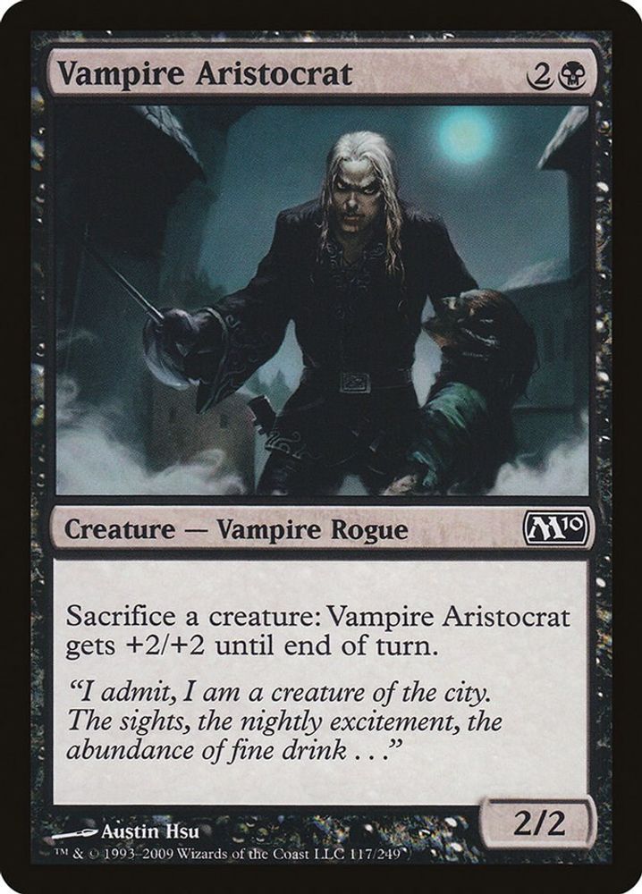 2009 Magic: The Gathering: Magic 2010 (M10) (M10) - Vampire Aristocrat (#117, Common) (, Near Mint)