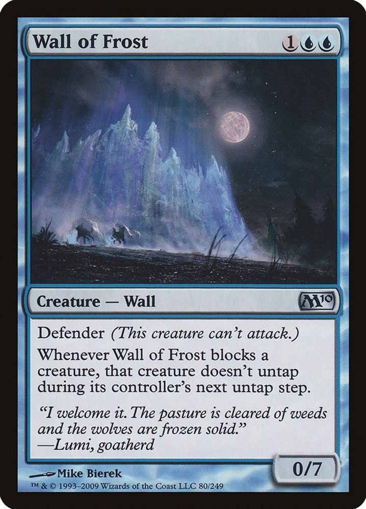 2009 Magic: The Gathering: Magic 2010 (M10) (M10) - Wall of Frost (#80, Uncommon) (, Near Mint)