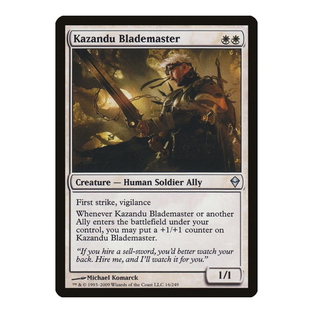 2009 Magic: The Gathering: Zendikar (ZEN) - Kazandu Blademaster (#16, Uncommon) (, Near Mint)