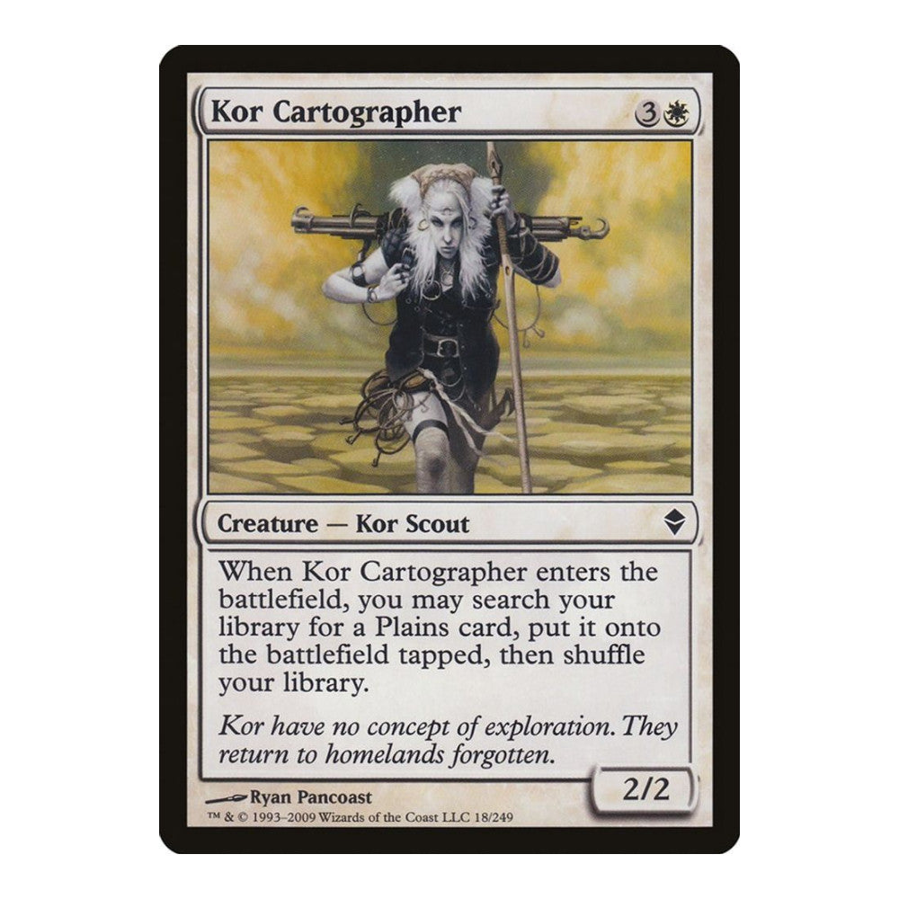 2009 Magic: The Gathering: Zendikar (ZEN) - Kor Cartographer (#18, Common) (, Near Mint)