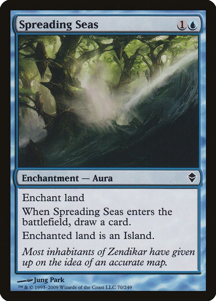 2009 Magic: The Gathering: Zendikar (ZEN) - Spreading Seas (#70, Common) (, Near Mint)