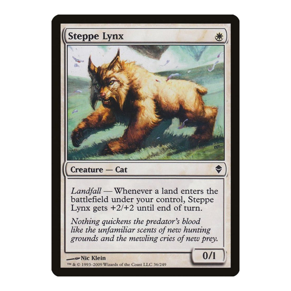 2009 Magic: The Gathering: Zendikar (ZEN) - Steppe Lynx (#36, Common) (, Near Mint)
