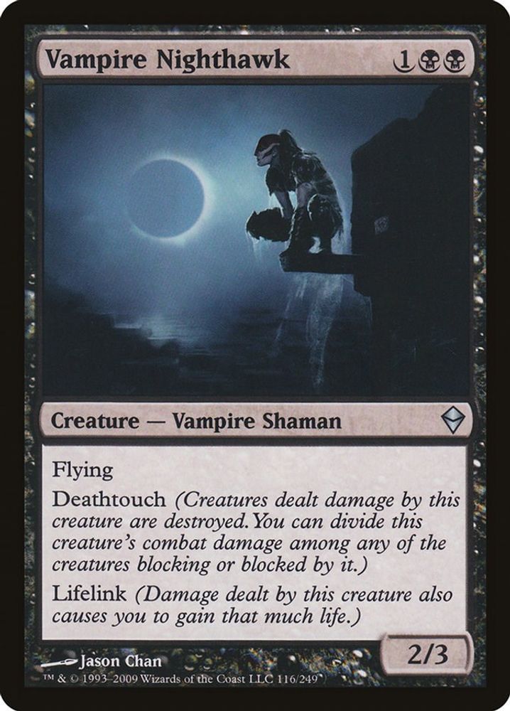 2009 Magic: The Gathering: Zendikar (ZEN) - Vampire Nighthawk (#116, Uncommon) (, Near Mint)
