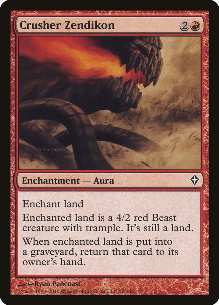 2010 Magic: The Gathering: Worldwake (WWK) - Crusher Zendikon (#78, Common) (, Near Mint)