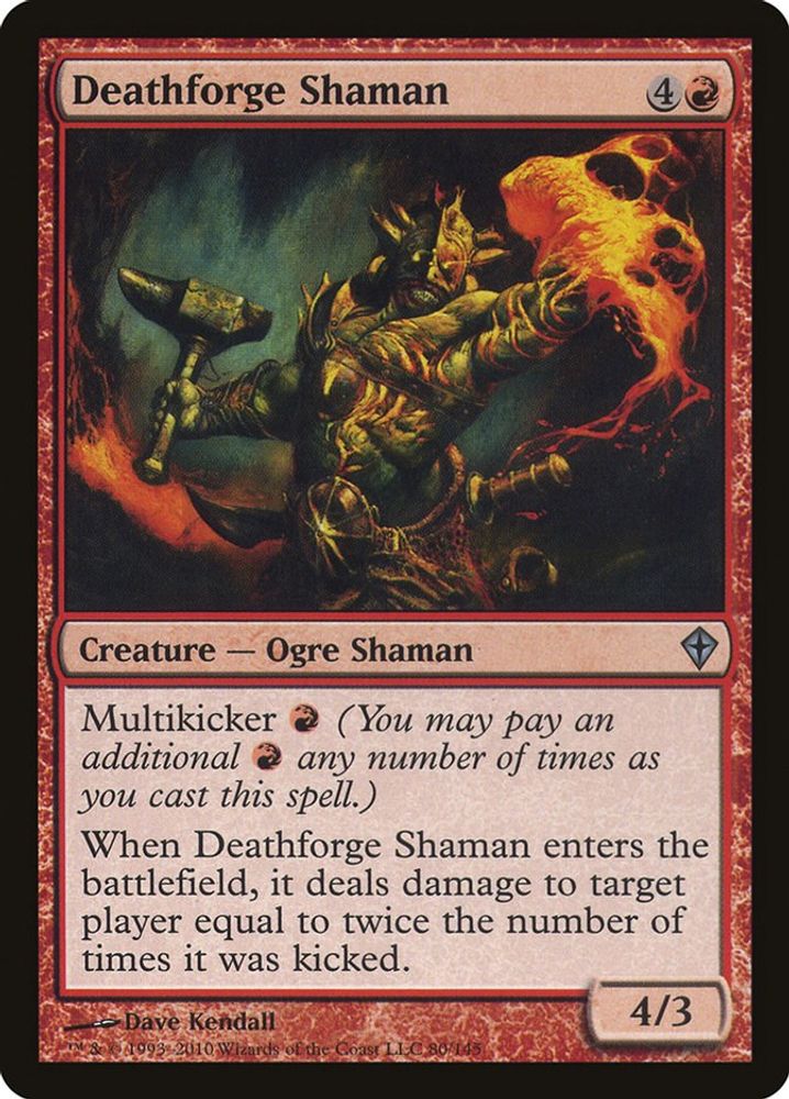 2010 Magic: The Gathering: Worldwake (WWK) - Deathforge Shaman (#80, Uncommon) (, Near Mint)