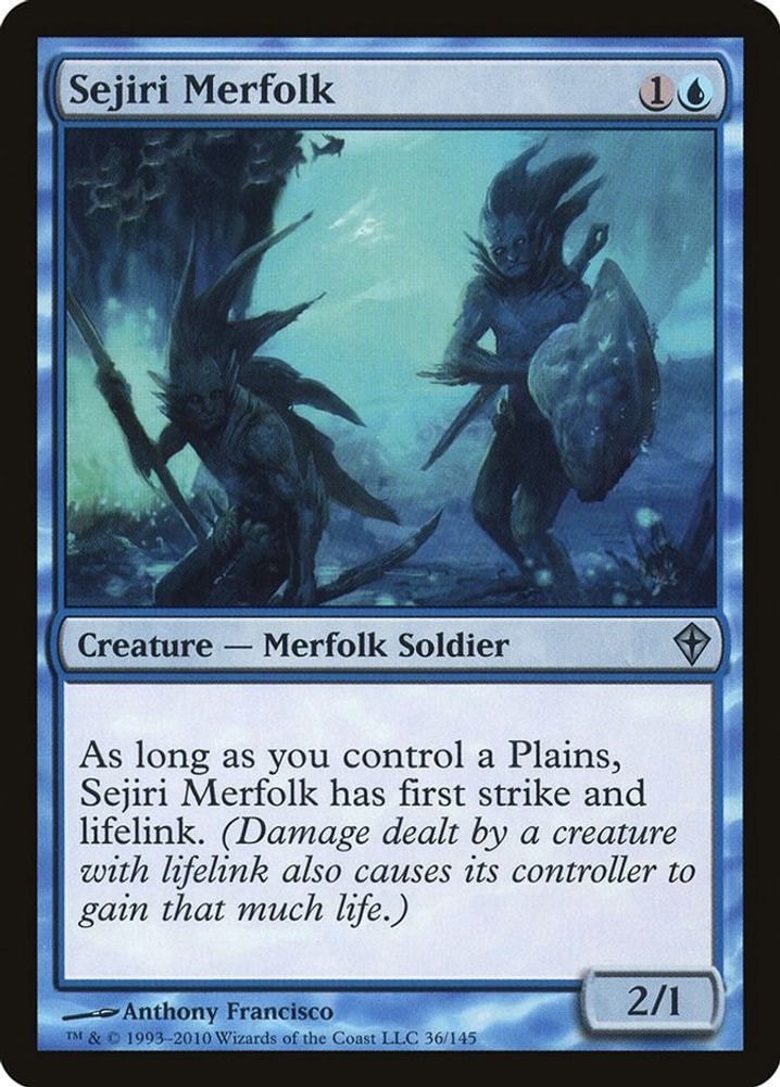 2010 Magic: The Gathering: Worldwake (WWK) - Sejiri Merfolk (#36, Uncommon) (, Near Mint)