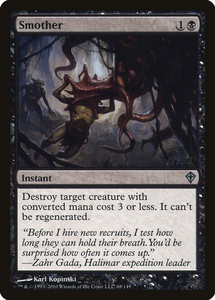 2010 Magic: The Gathering: Worldwake (WWK) - Smother (#68, Uncommon) (, Near Mint)