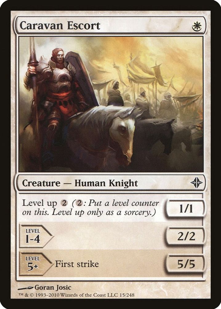 2010 Magic: The Gathering: Rise of the Eldrazi (ROE) - Caravan Escort (#15, Common) (, Near Mint)